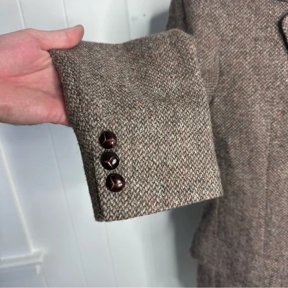 Classic Brown Tweed Men's Blazer - Picture 8 of 12